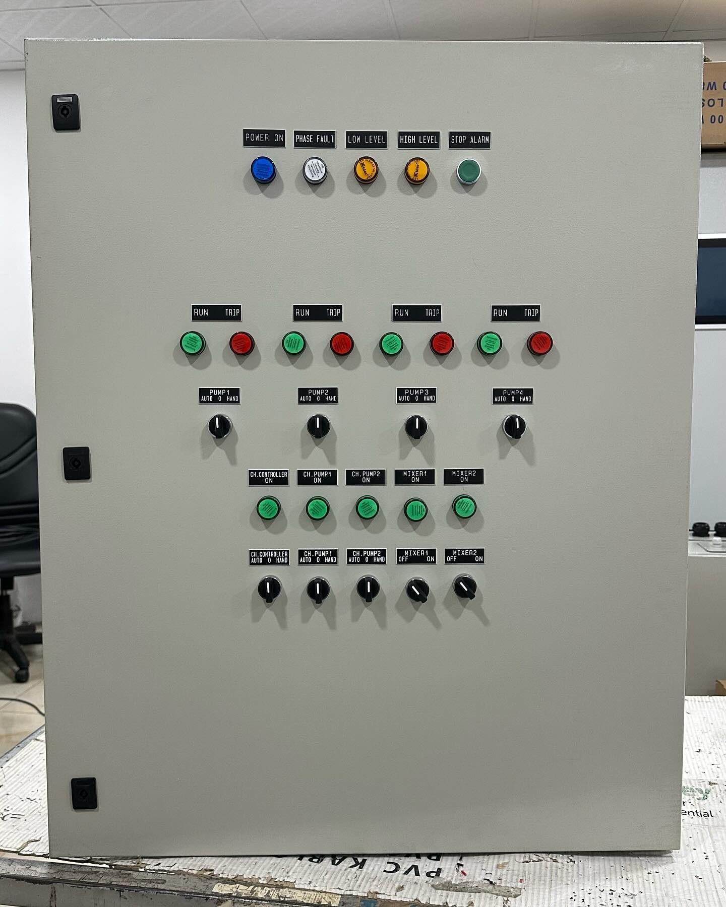 Four-pump and two-mixer control