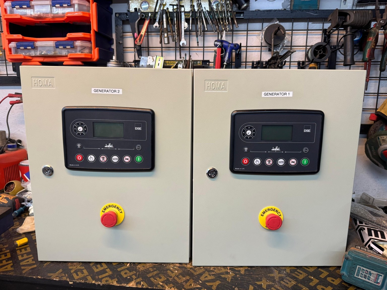 Two DSE generator control panels